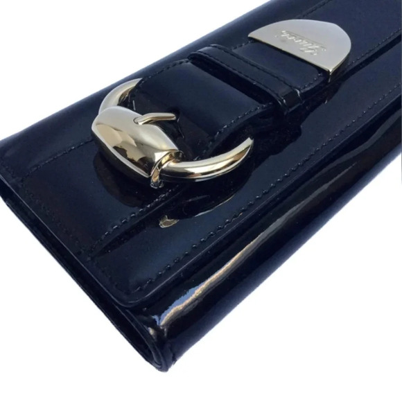 NWOT GUCCI Patent Leather Romy Clutch Black - Picture 3 of 9
